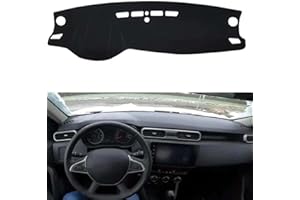 ADOSIA Auto Armaturenbrett Abdeckung für Dacia Duster 2023+,Shade Board Pad Sun rutschfeste Matte Mittelkonsole Dash Wrap Instrumentenabdeckung Innenzubehör,Left Rudder-Black
