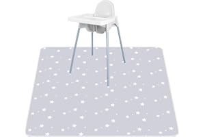 Vicloon Bebé Cojín de Silla, 135 * 135cm Esterilla para Trona, Estera Splat de para Debajo de la Silla Alta, Impermeable Picnic Manteles, Alfombrilla para Silla de Sobremesa, No Incluye tronas