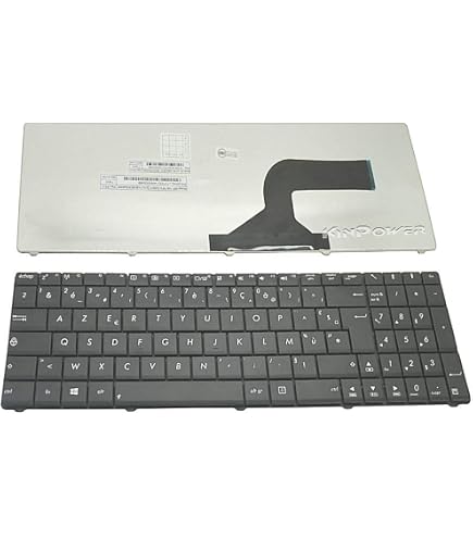 Clavier AZERTY Français Original Pour Asus X751L / X751LD / X751LDB - Argent Et Blanc