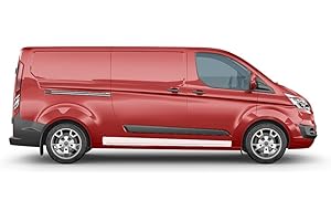 AUTO-DRESS Set di strisce laterali per Ford Transit Custom – motivo: originale Clean (254 medio blu, passo lungo)