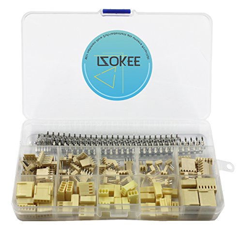 IZOKEE 300pcs Kit de Conectores 2.54mm KF2510 Hembra Pin Header, KF2510 2/3/4/5 Pin Conector Enchufe Macho y Hembra