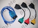 3 x 1 x 16 pin ODB2 USB Netzteil Kabel KKL Diagnose Kabel (VAG-COM)