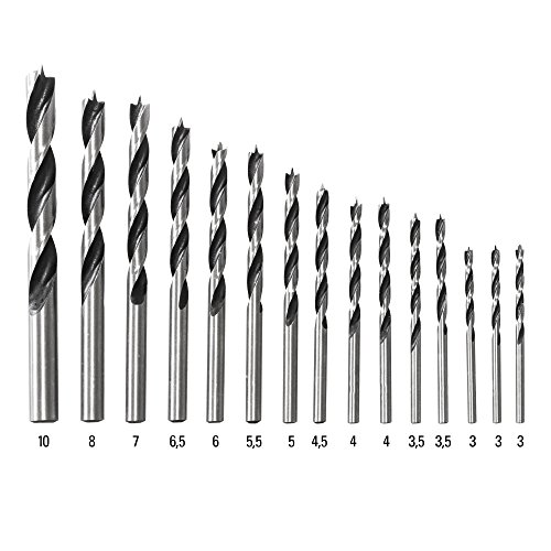 TROTEC Holzbohrer-Set (15-tlg.), 3 bis 10 mm Durchmesser in 1-mm-Schritten - 4