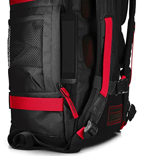 HP Odyssey Rucksack  39 62 cm 15 6 Zoll  f  r Notebooks  Laptops  Tablets in rot schwarz