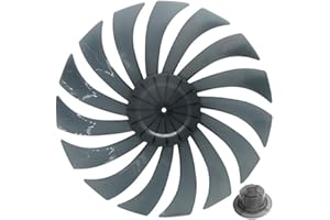 CARMOTTER Lame de rechange silencieuse, hélice en plastique pratique pour ventilateur de sol de 35,6 cm compatible avec différents ventilateurs (15 lames)
