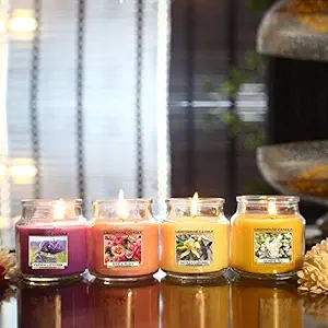 LightHaus Candles Candles, Pack of 4, Floral