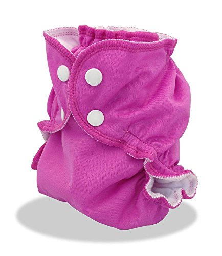 AppleCheeks Washable Coth Nappy - Wrap and Organic Cotton/Bamboo Insert 2 Piece Bundle - Jem Pink Size 1 (7-20lb approx)