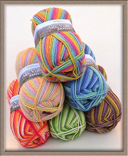 West Yorkshire Spinners Aire Valley aran wool 822 – rum paradise, Cocktail Range, 100g Wolle zum Stricken und Häkeln - 3