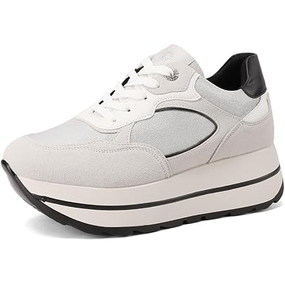 Sneakers Platform Queen Helena Con Zip Laterale Donna – Tacco 5 Cm, Tomaia In Microfibra, Suola In Gomma