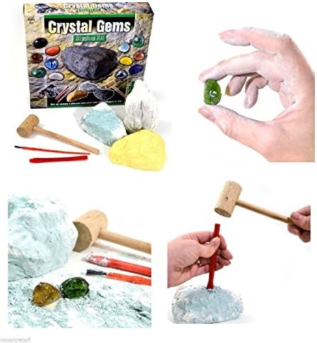 2x Crystal Gems Digging Mining Excavation Kit Dig Out Your Own Rock Gemstones New