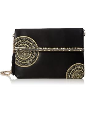 Desigual Damen Bols_naila Bling Oriental. 2000. U Clutch, Schwarz (Negro), 2x18.5x27 cm