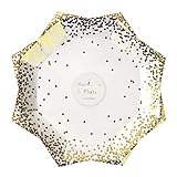 Meri Meri Pappteller im Sternformat mit Gold Glitter Konfetti