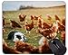 Produktbild Naturkautschuk-Gaming-Mauspad Gedruckt mit Hündchen-Border-Collie-Huhn - Genähte Kanten