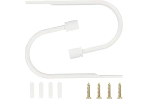 TAIYOU 2 Piezas Alzapaños Cortinas Metal Gancho Sujeciones Cortinas Ganchos Cortina Alzapaños Decorativos para Oficina Dormitorio Sala Estar Cuarto Baño Comedor Café Blanco Cabeza Cilíndrica