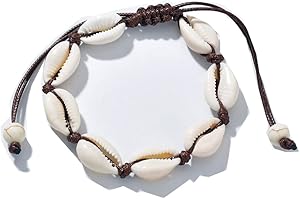 Egurs Hawaiian Style Armband Natürliche Muschel Handgewebte Verstellbare Fußkette Meer Strand Ferien