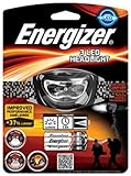 3 LED blancos (33 lumens) Energizer Headlight 3Led Linterna sin pilas, Negro