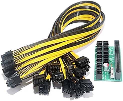SATC Breakout Board + 10pcs PCI-E 6Pin to 6+2Pin Cables for HP 1200w/750w Ethereum ETH Rig Gold Coin Mining