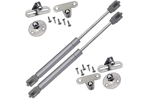 KOLOR-KNAJP 2 x Gasdruckfeder 50 (N), 60 (N), 80 (N), 100 (N), 120 (N), 150 (N) Möbel Gasfeder Dämpfer Klappenbeschlag Kompressionsfeder (Federkraft : 50 Newton (N))