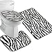 Produktbild Pixnor 3 Stück Bad Teppich Set Muster Badezimmer Teppich / große Kontur Mat mit Deckel Cover (Zebra-Streifen)