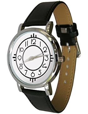 Jugendstil Design Armbanduhr. Echt Leder Strap