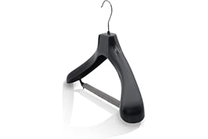 Kiroplast 12 wieszaków na ubrania, kurtki, spodnie, bardzo duży wieszak na ubrania, płaszcz, szerokość ramion, spodnie, gąbka, antypoślizgowe tworzywo sztuczne, wieszak na spodnie, haczyki (42 cm)