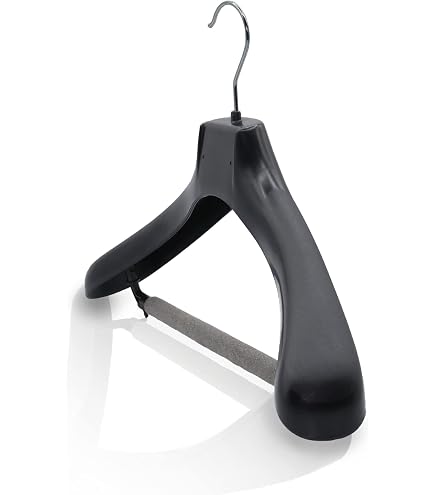 Relaxdays Set 20 Grucce per Completi, Omini Appendiabiti Gommati, in Metallo, Antiscivolo, Salvaspazio, 44 cm, nero