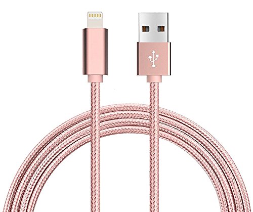    Pack de 3 Rose    C  ble iPhone 3M YooGoal Cable Lightning    Chargeur rapide Transfert de donn  es    vers USB de Nylon Tress   Connecteur en Chargeur C  ble pour iPhone X 8 8Plus 7 7Plus 6 6S Plus iPad iPod
