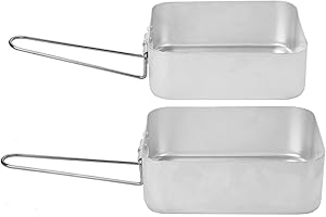 Summit Set of 2 Nesting Aluminium Mess Tins for Camping & Cooking