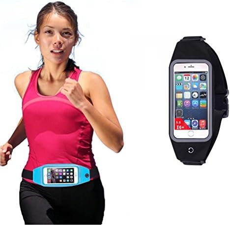 YINGJEE Waterproof Sport Running Waist Belt Bag Zip Pouch Fitness for iPhone 6/6S/7 Plus Fitness Belts Workout Exercise Hiking Jogging Bag Pouch Waistband for Men/Women Runners Galaxy S7 S6 S8 Plus