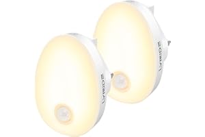 Lyridz Night Light Plug in Wall (2Pack), LED Motion Sensor Lights Indoor, Dimmable Warm White Night Light with Auto/On/Off Mode for Nursery Kids Children's Room Bedroom, Stairs, Hallway, Corridor