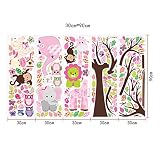 EMOTREE Kinderzimmer Wandtattoo Wandaufkleber Sticker Dekor Tiere Kinder Tierpark Baum Blume Wald XXL - 3