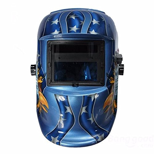 AUDEW Automatik Solar Schweißhelm Schweißschirm Solar Schweißmaske Adler American Flag Schwarz - 3