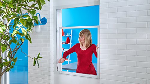 tesa Insect Stop Fliegengitter ALU Teleskop / Verstellbarer Insektenschutz für Fenster mit Aluminiumrahmen / 70 – 120 cm Breite / 80 – 140 cm Höhe - 5