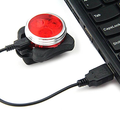 Siensync Wiederaufladbare LED Fahrradlampe, 350lm USB wiederaufladbare Fahrradlampe Set, Frontlicht + Rücklicht + 2 USB Kabel, 4 Licht Modi - 7