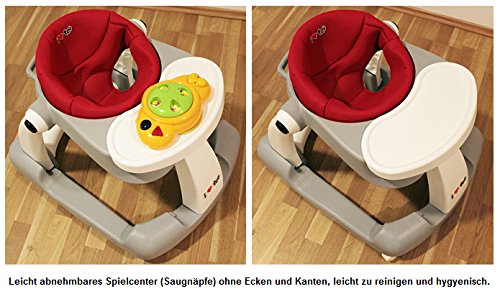 Gehfrei Lauflernhilfe Laufhilfe Gehhilfe Spielcenter SILIKON-Rollen **TREPPEN FALLSCHUTZ** Stufenlose Sitzhöhenverstellung (Gehfrei 2in1) - 3