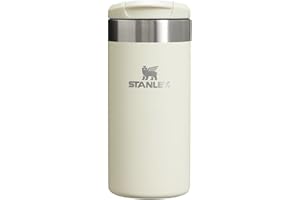 Stanley Aerolight Transit Mug Isotherme Café 0.35L - 4 Heures Chaud - 6 Heures Froid - Couvercle Étanche et Blocable - Thermos - Lavable au Lave-Vaisselle - Cream Gloss