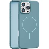Fenza iPhone 16 Pro Uyumlu MagSafe G&uuml;&ccedil;l&uuml; Manyetik Kadife İ&ccedil; Y&uuml;zeyli Kamera Korumalı İnce Silikon Telefon Kılıfı - (Yeşil)