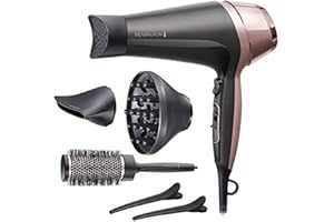 Remington Haartrockner Ionen [Locken & Wellen & Glatt] Curl-Straight (2200W, inkl 3 Stylingaufsätze: konisch & Locken-Styling