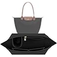 Sunshine Smile Organiser for Longchamp Bag, Multi-Pocket Felt Handbag Organiser, Black