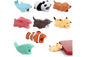 HOTMNTY Universal Cute Animal Cellulare Data Line Protector, Creative Charger Cable Saver, Previene la rottura del cavo, Adatto per la maggior parte delle linee di dati del telefono cellulare (8PCS 1)