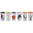 Starbucks Fall 2022 Reusable Plastic Hot Cups with Lids Glow in the Dark Halloween 6 cups 16 oz each