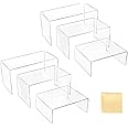 Présentoir En Acrylique Transparent à étages - Support Pour Parfums, Figurines, Bijoux Et Objets De Collection (15x15 Cm, 4 Niveaux)