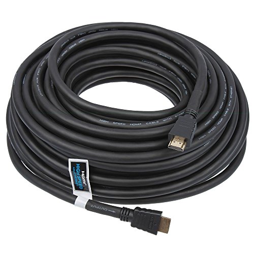 Invero® 25m HDMI Kabel 1.4a Kompatibel Highspeed mit Ethernet Echt 3D Full Ultra 4K HD 1080p für LED OLED LCD Fernsehen, PS3 PS4 Xbox One Konsole und mehr – Erhältlich in anders Längen und Farben – Schwarz - 5