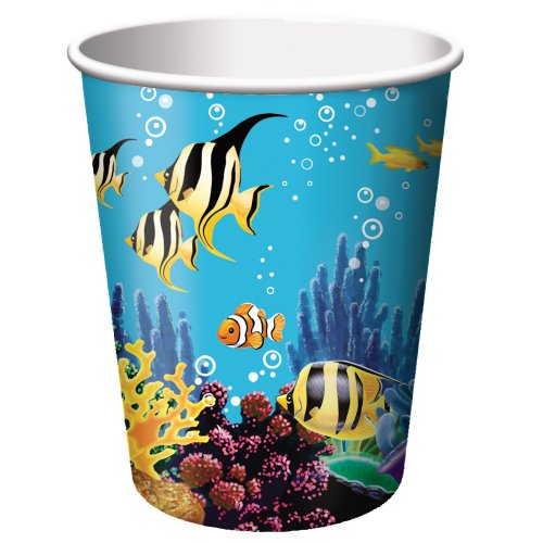 Creative Converting Lot de 8 tasses chaudes et froides 9 oz Ocean Party