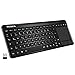 Produktbild VICTSING Kabellose Touchpad-Tastatur, All-in-One 2.4G Wireless Tastatur mit Trackpad,QWERTZ Deutsch Layout Media Keyboard für PC/Smart TV/HTPC/Laptop/PS4/Xbox/Samsung TV(Windows,Android,Mac), Schwarz
