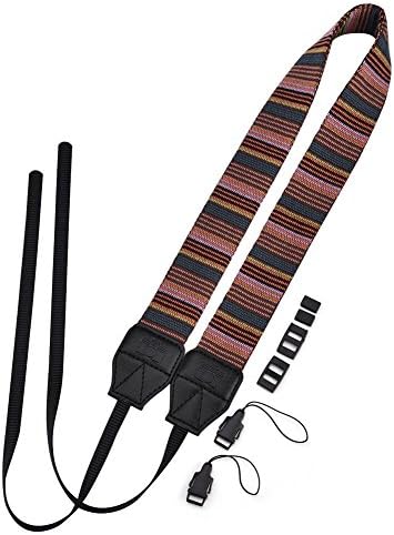 Fuhaoo Universal Vintage Camera Shoulder Neck Belt Strap For Canon Nikon Sony SLR DSLR (Brown Ethnic)