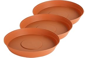 ‎GARRONDA Garronda Untersetzer Blumentopf aus Kunststoff 1 Stück oder 3er Pack Plastik Pflanztopf Pflanzen Untersetzer rund für Pflanztöpfe Set GD-0023 (3 Stück Terracotta, ⌀ 20cm H 3,5cm)