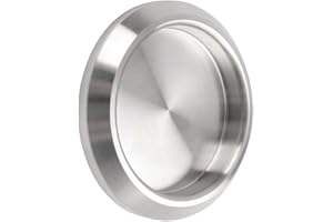 LINTRA Manetas Puertas Interior Casa, 68 mm Acero Inoxidable 304 Pomo Puerta, Redondo Autoadhesivo Tirador Puerta Corredera para Puertas Correderas, Armarios con Espejo, Armarios