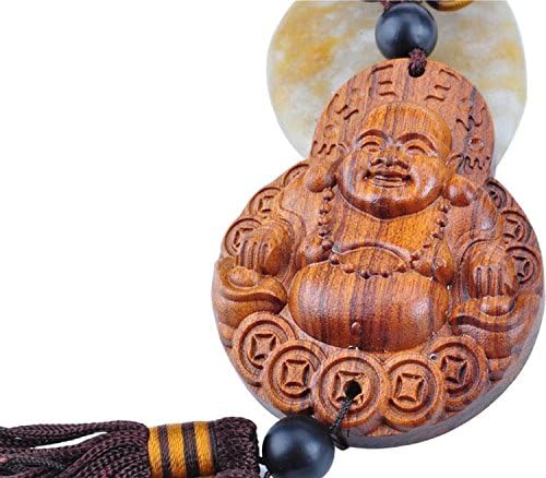 MZP Rosewood mouth open mouth Maitreya car jewelry car hanging pear wood car decorated rosewood creative feng shui pendant
