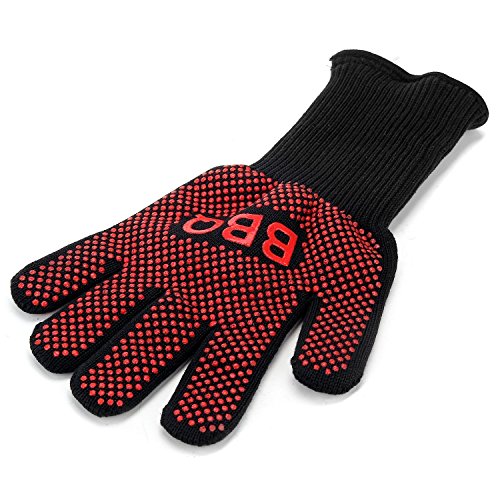 Ofenhandschuhe, Irady Premium Qualität Hitzebeständig Ofenhandschuhe Professionelle topfhandschuhe Grillhandschuhe Silikon Backhandschuhe zum Grillen, Kochen, Grillen-Eine Größe passt fast allen 1 Paar - 7